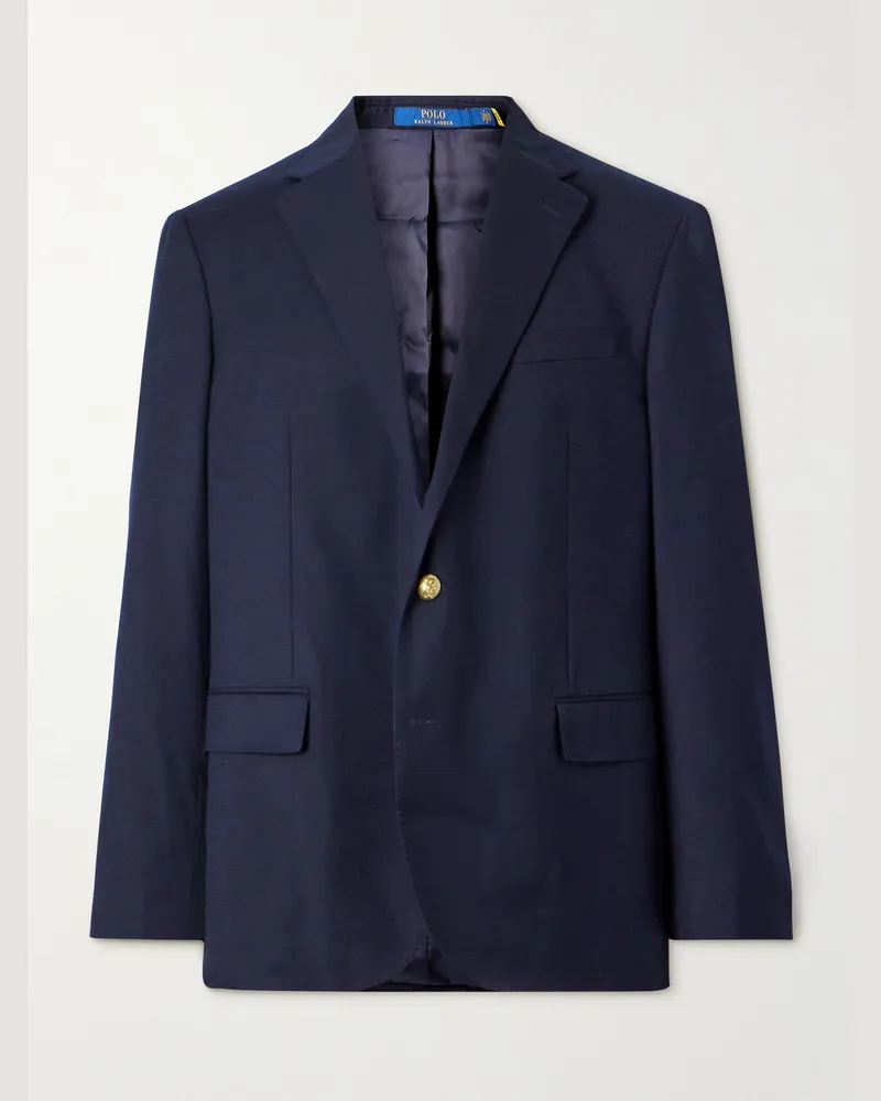 Ralph Lauren Sakko aus Gabardine aus einer Wollmischung Blau