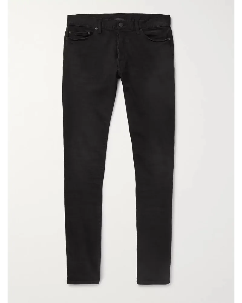 John Elliott + Co The Cast 2 Skinny Jeans aus Stretch-Denim Schwarz