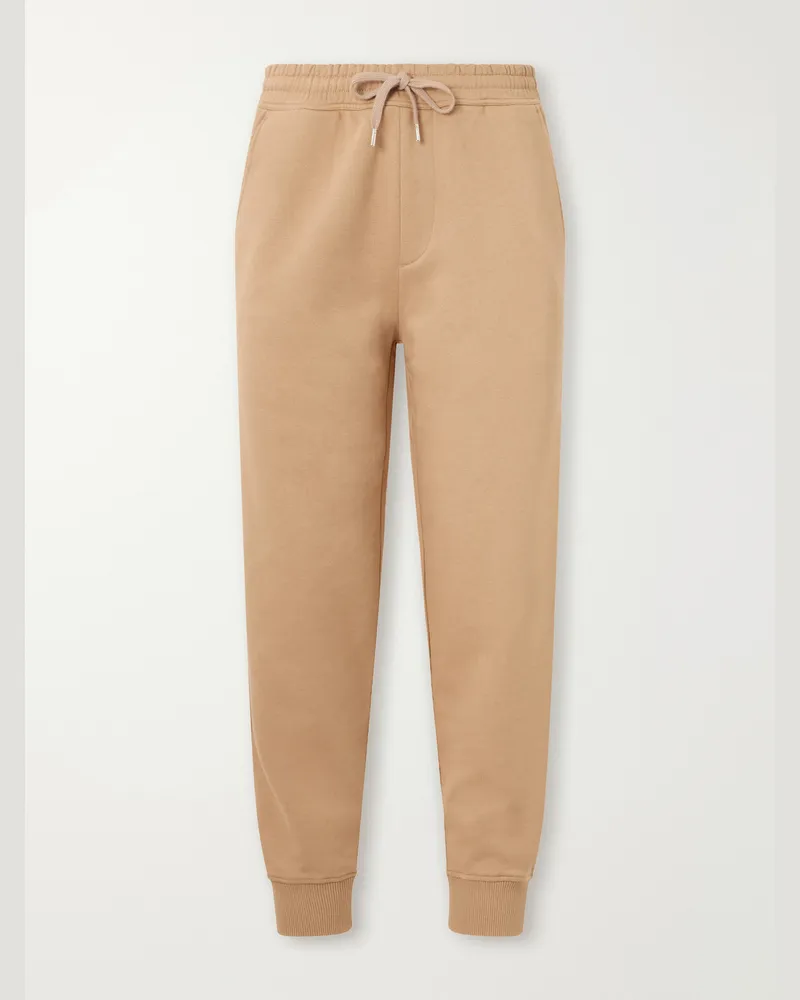 Slowear Zanone Tapered Cotton and Cashmere-Blend Jersey Sweatpants Neutrals