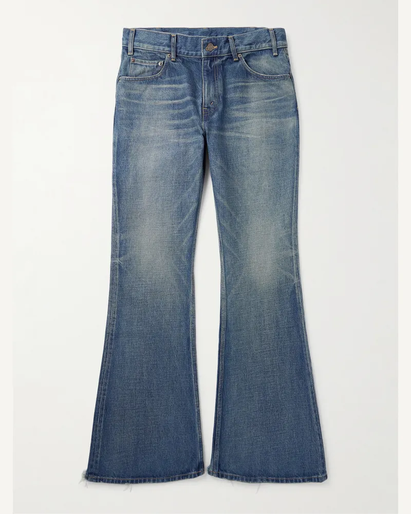 Celine Marco Schlagjeans mit Fransen Blau