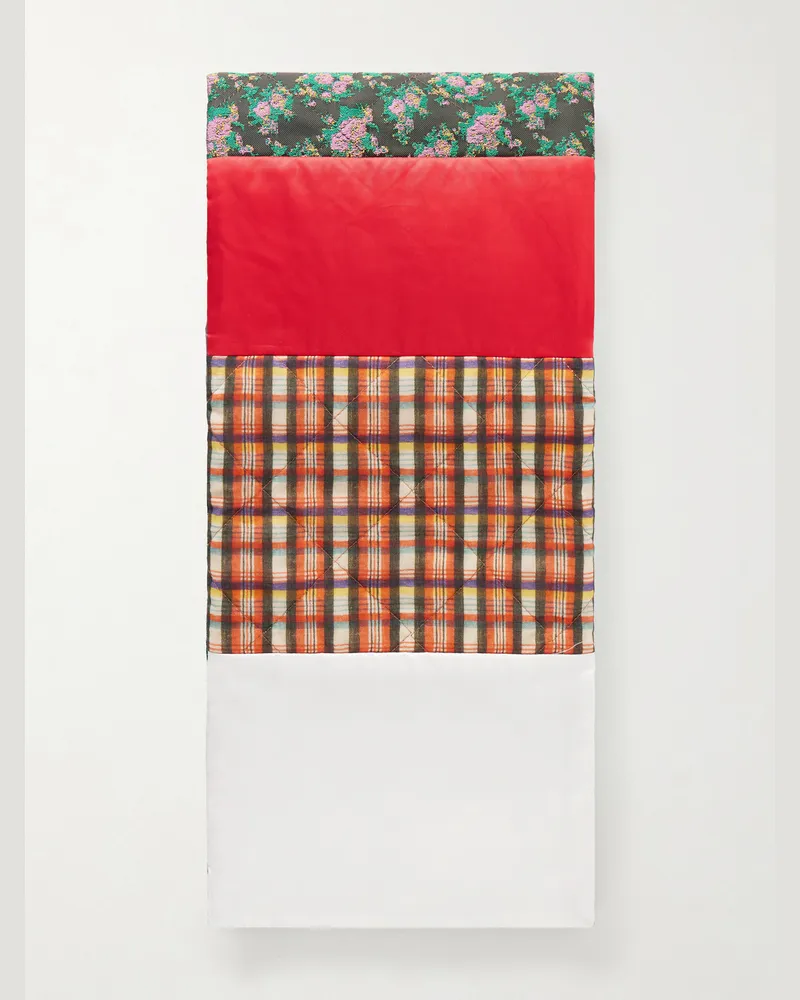 Dries van Noten Fidelke Patchwork Woven Scarf Multi