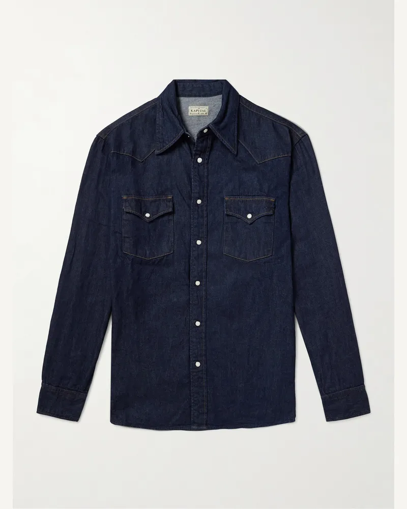 KAPITAL Jeanshemd Blau