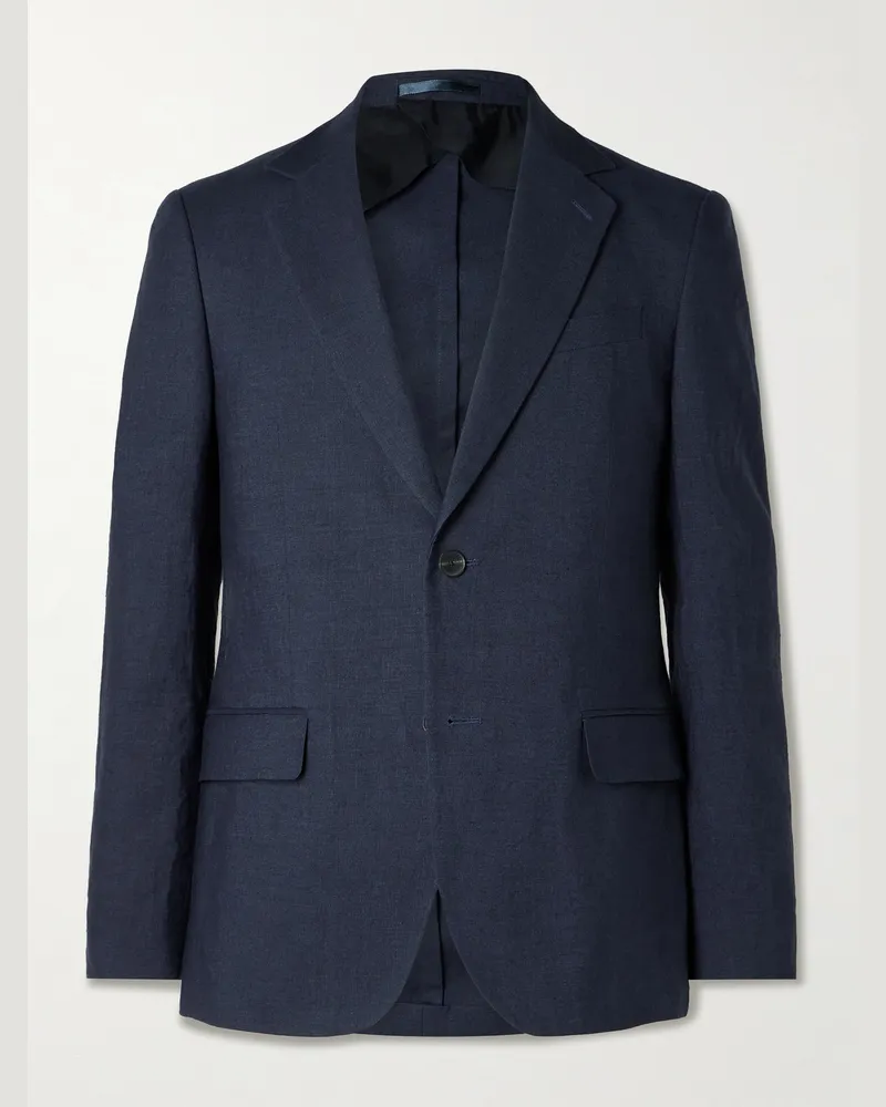 MR P. Slim-Fit Linen Suit Jacket Blue