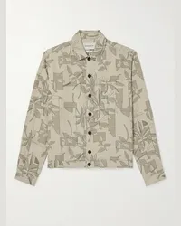 Oliver Spencer Milford Blouson aus Leinen mit Print Neutral