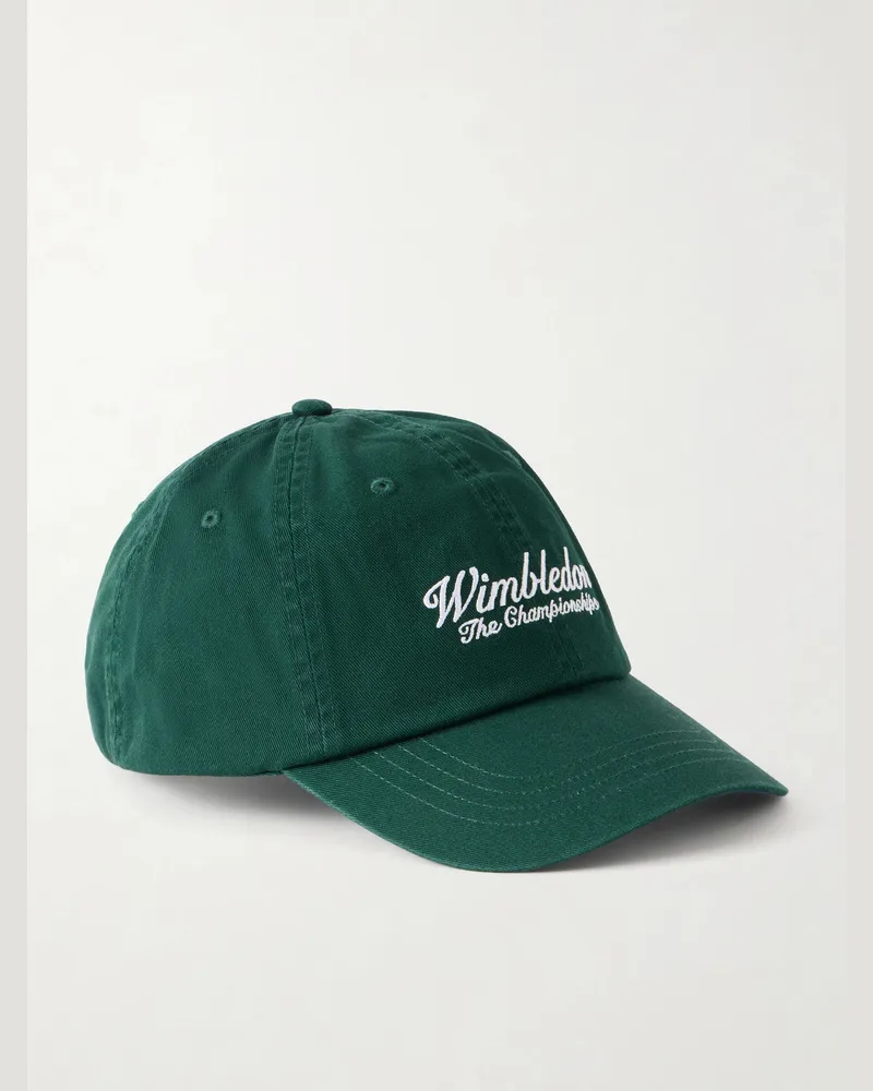 Ralph Lauren Wimbledon Logo-Embroidered Cotton-Twill Baseball Cap Green