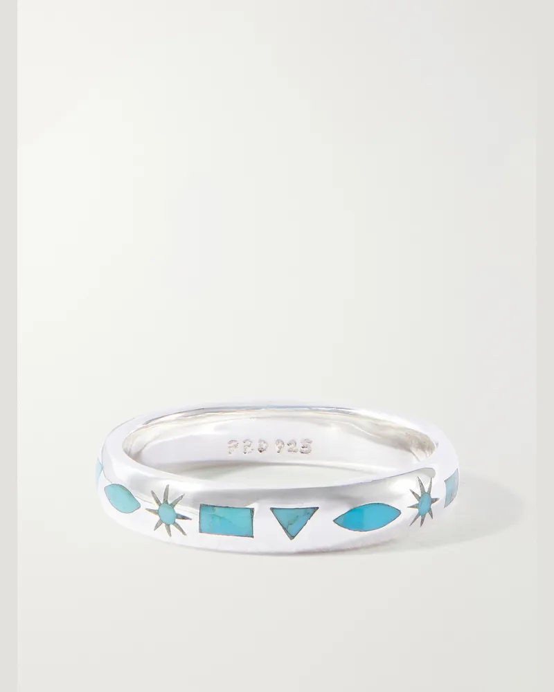 Peyote Bird Desert Spell Sterling Silver and Turquoise Ring Silver