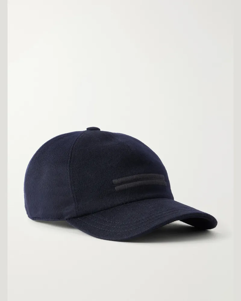 Ermenegildo Zegna Oasi Cashmere Cap Blue