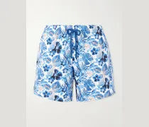 Moorise Straight-Leg Mid-Length Printed Recycled Swim Shorts