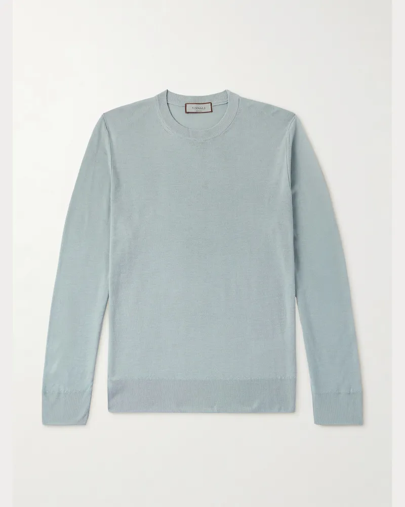 Canali Pullover aus Wolle Grün