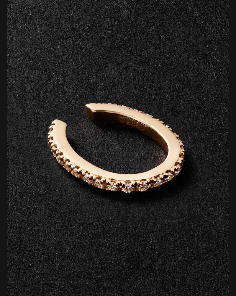 Kolours Luna Spectra ovales Ear Cuff aus 14 Karat Gold mit Diamanten Gold
