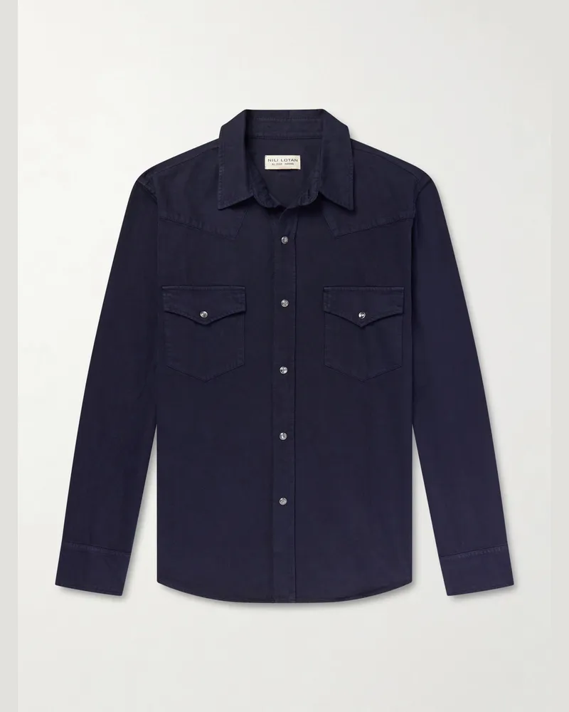 Nili Lotan Travis Denim Shirt Blue