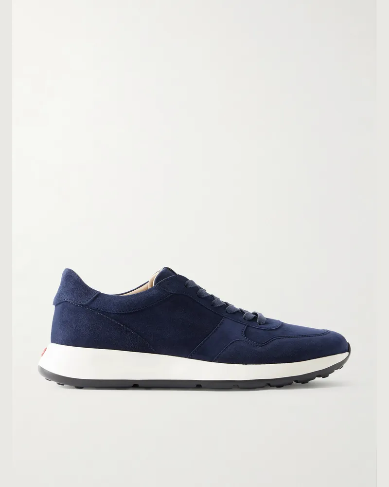 TOD'S Red Dot Suede Sneakers Blue