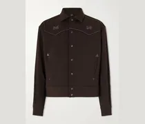 Piping Cowboy Logo-Embroidered Woven Jacket