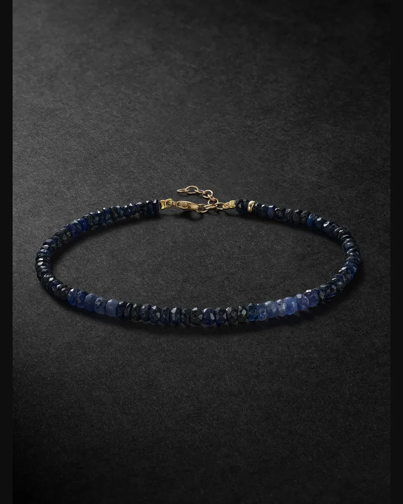 JIA JIA Armband mit Zierperlen aus Saphiren und goldfarbenen Details Blau