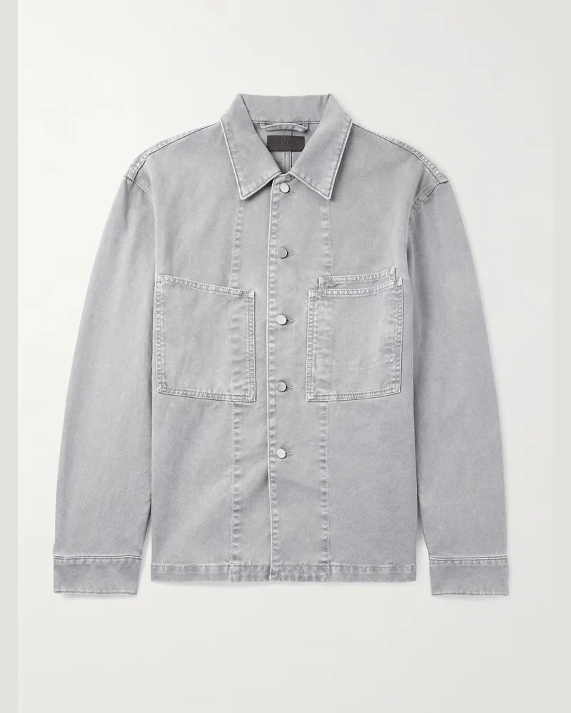 Christophe Lemaire Hemdjacke aus Denim Grau