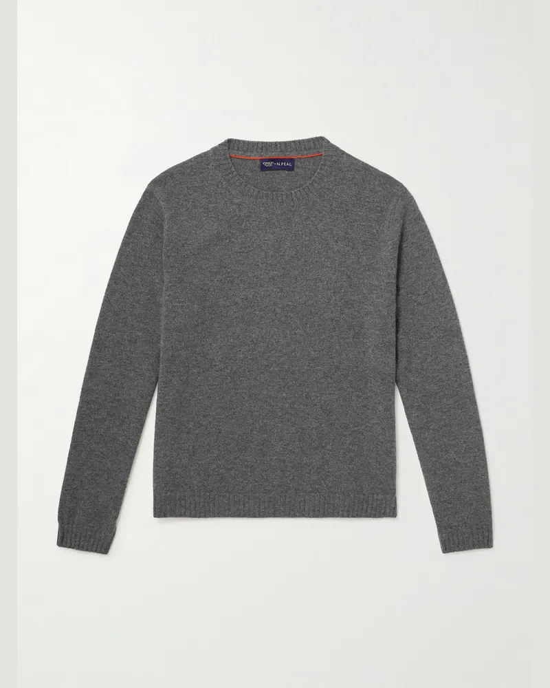 N.Peal Stanley Tucci Organic Cashmere Sweater Gray