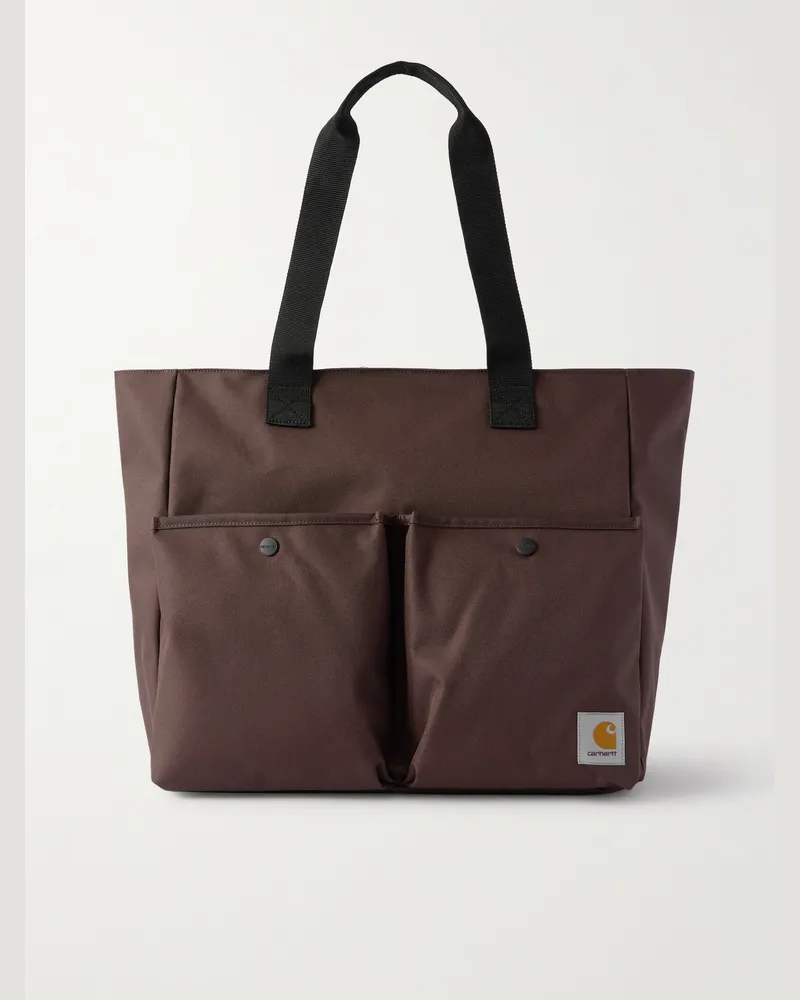 Carhartt WIP Jake Tote aus Canvas mit Logoapplikation und Webband Braun