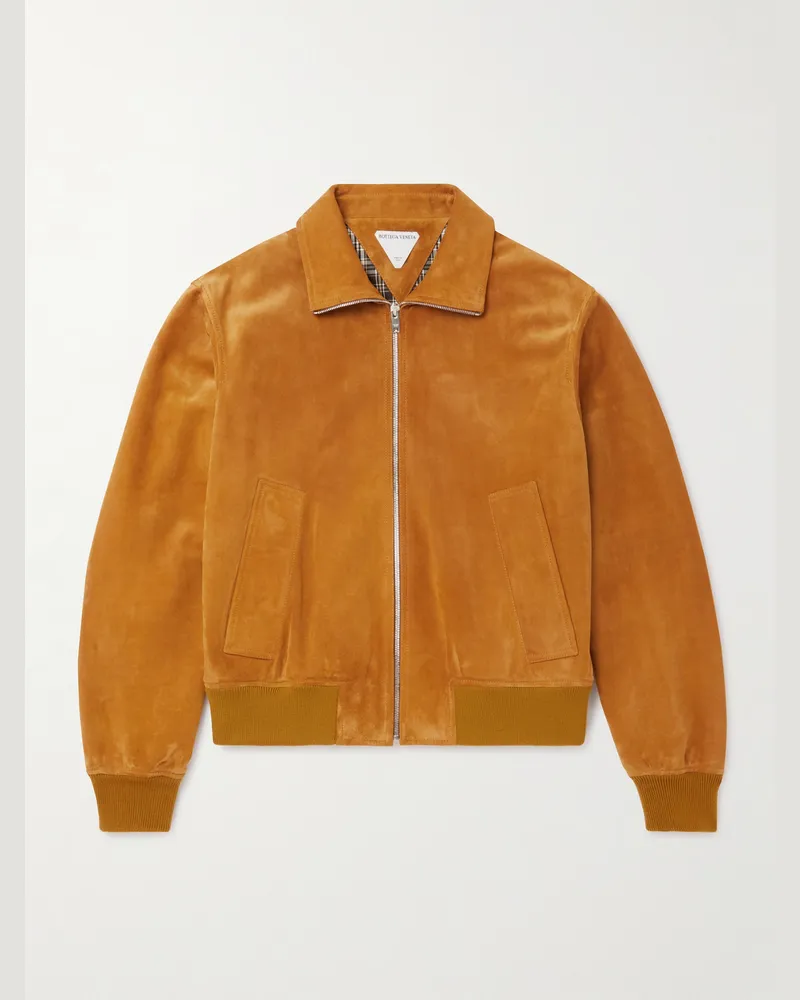 Bottega Veneta Blouson aus Veloursleder Gelb