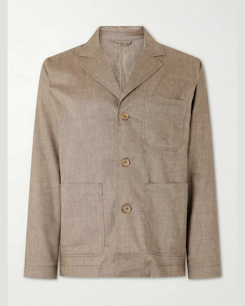 Frescobol Carioca Lima Cotton Blazer Neutrals