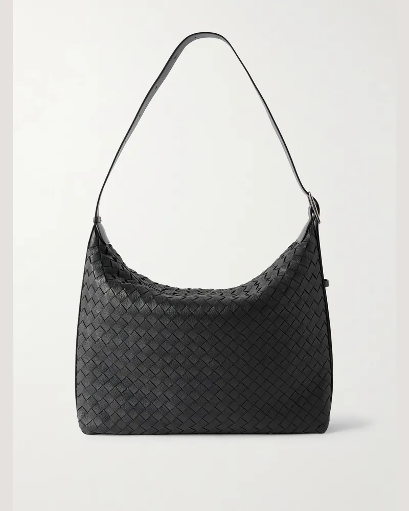 Bottega Veneta Intrecciato Textured-Leather Tote Bag Blue