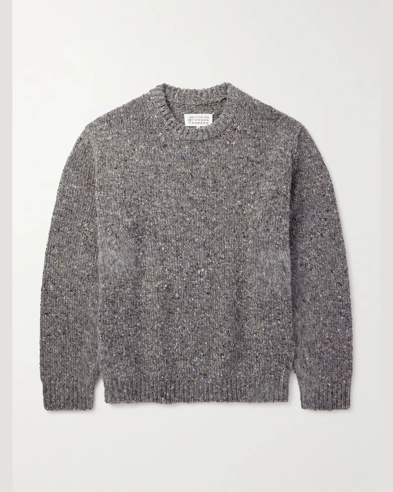 Maison Margiela Pullover aus Wolle in Distressed-Optik Grau