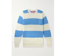 Shaggy Bear Pullover aus gebürsteter Wolle mit Streifen