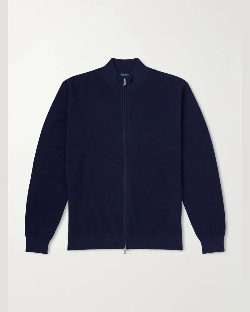 Peter Millar Excursionist Merino Wool-Blend Sweater Blue