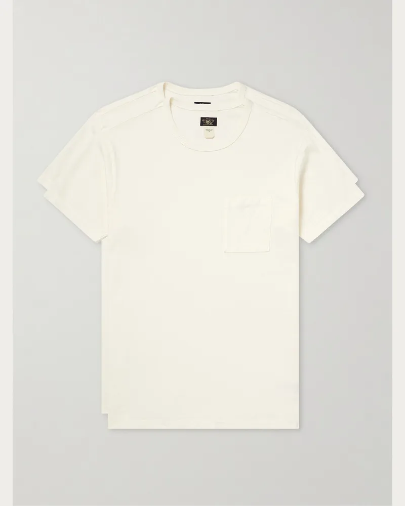 RRL Two-Pack Garment-Dyed Cotton-Jersey T-Shirts Neutrals