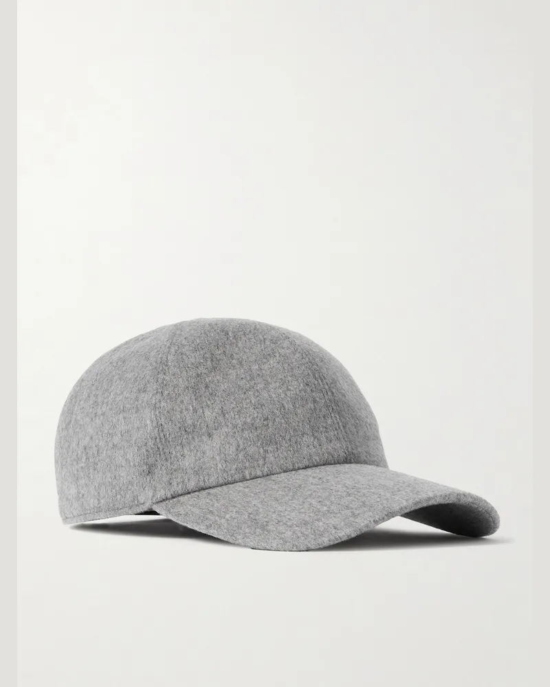 Loro Piana Ivy Baseballkappe aus Kaschmir Grau