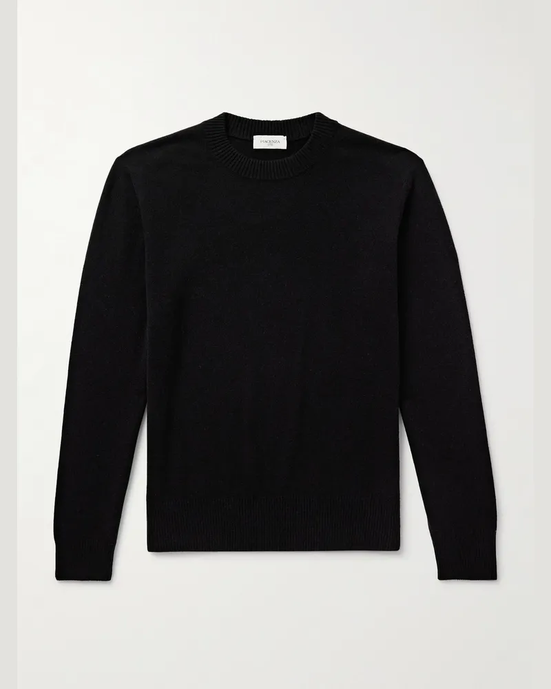 PIACENZA 1733 Schmal geschnittener Pullover aus Kaschmir Schwarz