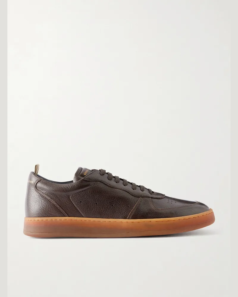 Officine Creative Italia Asset 001 Deerskin Sneakers Brown