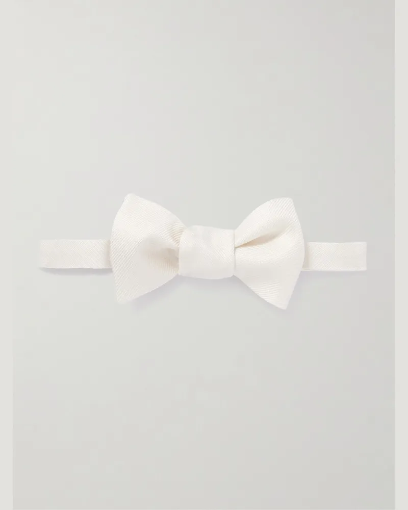 Brunello Cucinelli Fliege aus Seiden-Twill zum Selbstbinden Neutral