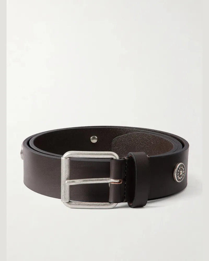 A Kind Of Guise 2.5 cm Pilgrim Embellished Leather Belt Brown