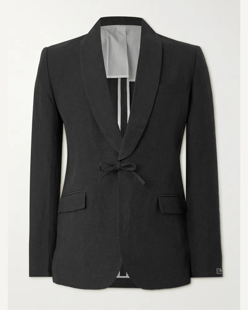 A Kind Of Guise Shinji Linen Suit Jacket Black