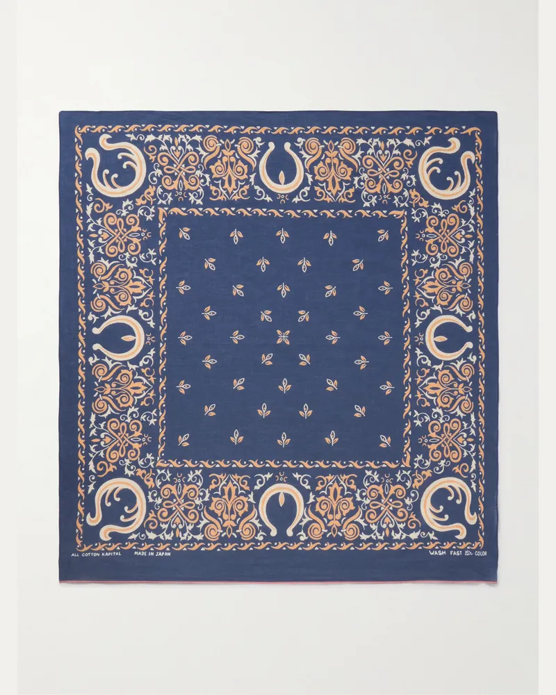 KAPITAL Antler Naja Tuch aus bedrucktem Baumwoll-Voile Blau