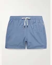 Onia Charles gerade geschnittene mittellange Badeshorts Blau