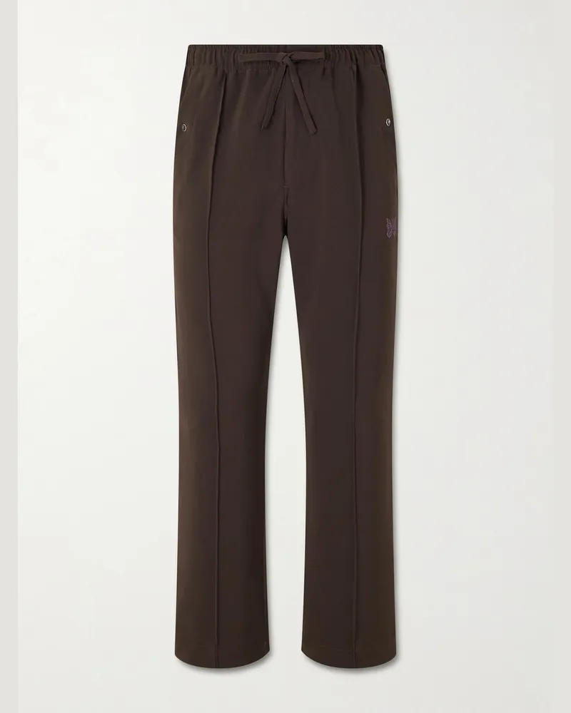 NEEDLES Piping Cowboy Straight-Leg Embroidered Woven Trousers Brown