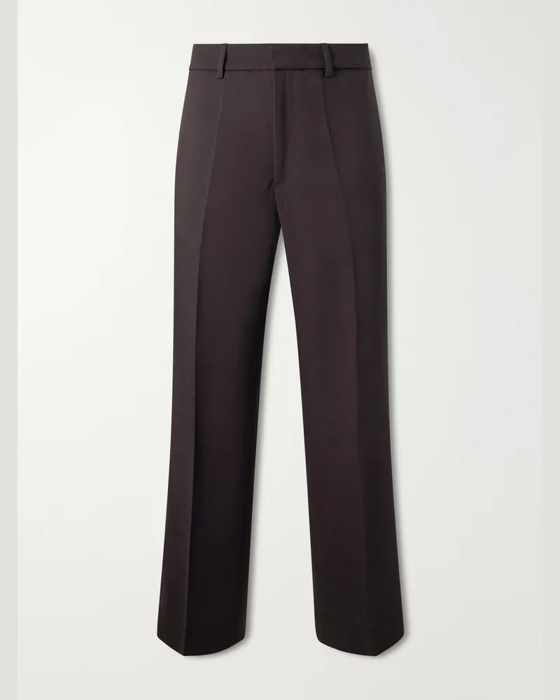 BARENA Straight-Leg Wool-Gabardine Suit Trousers Brown