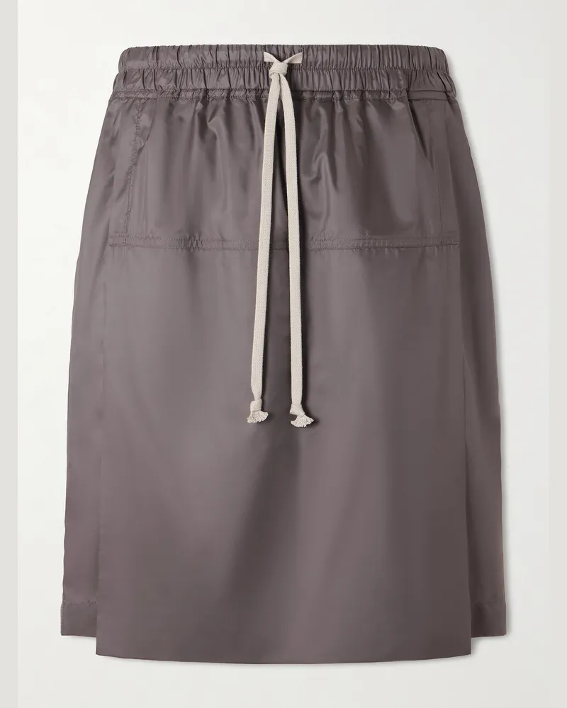 Rick Owens Moncler Straight-Leg Shell Drawstring Shorts Brown