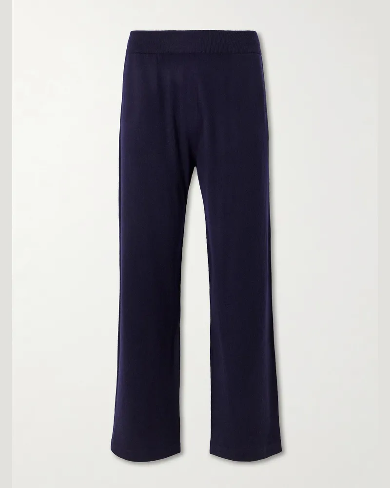 MR P. Straight-Leg Cashmere Sweatpants Blue
