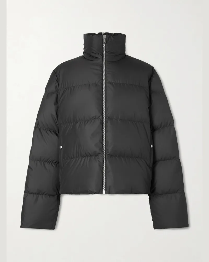 Rick Owens Moncler Daunenjacke aus gestepptem Shell Schwarz