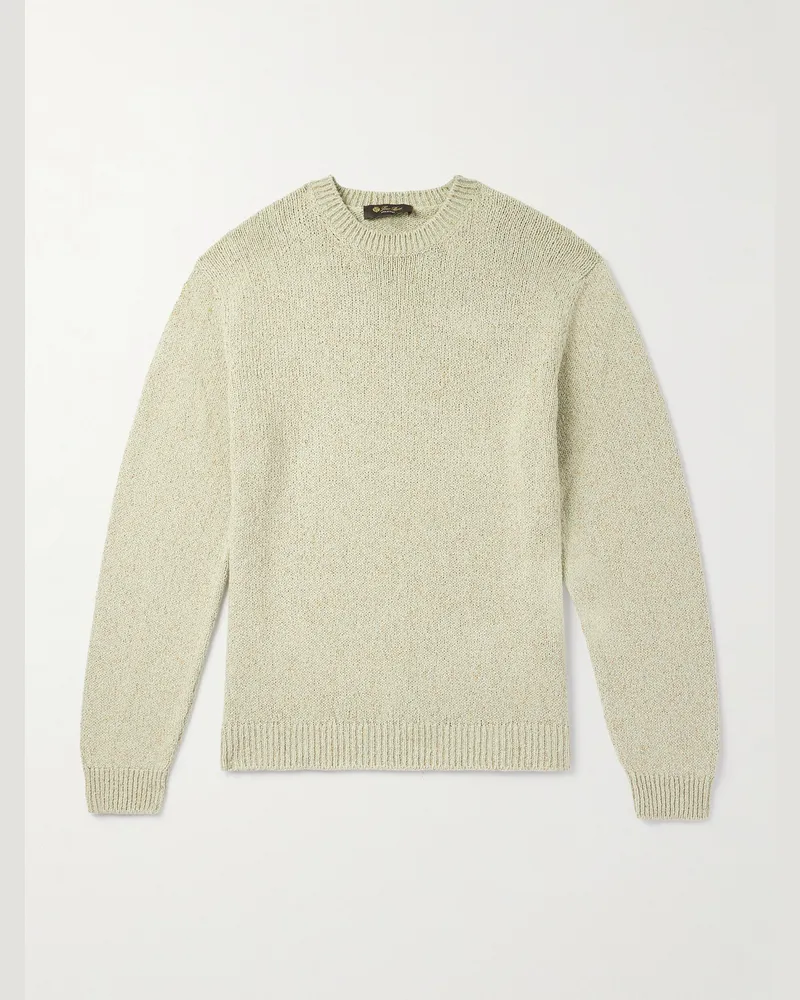 Loro Piana Meina Pullover aus Baumwolle Grün