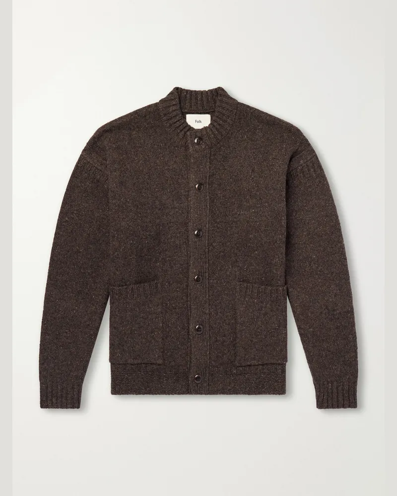 Folk Knitted Cardigan Brown