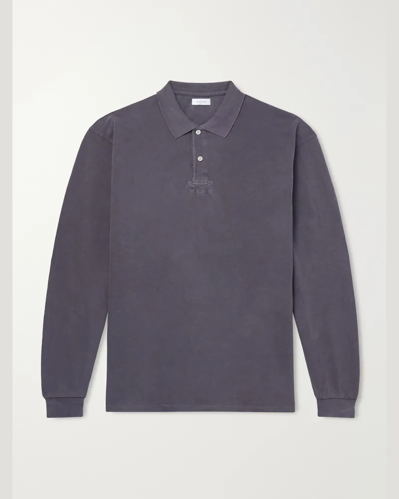 John Elliott + Co Oversized Cotton-Piqué Polo Shirt Gray