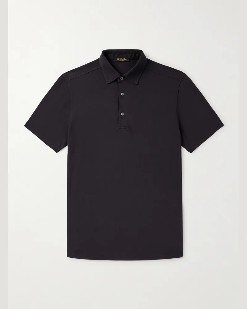 Loro Piana Garment-Dyed Cotton-Piqué Polo Shirt Brown