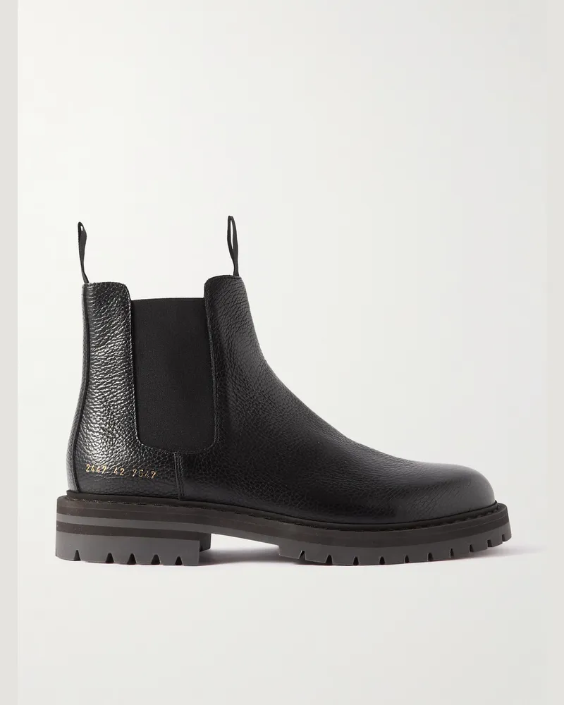 Common Projects Chelsea Boots aus Nappaleder Schwarz