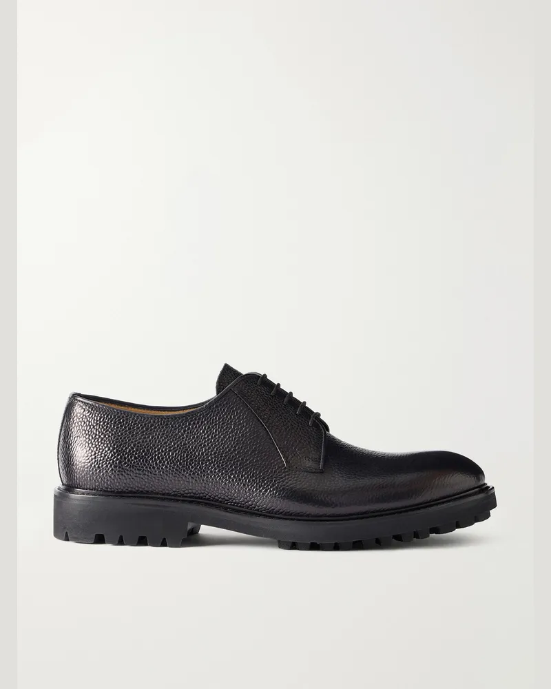 MR P. Full-Grain Leather Derby Shoes Black