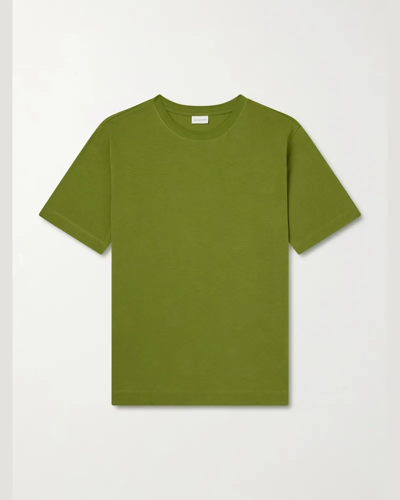 Dries van Noten Cotton-Jersey T-Shirt Green