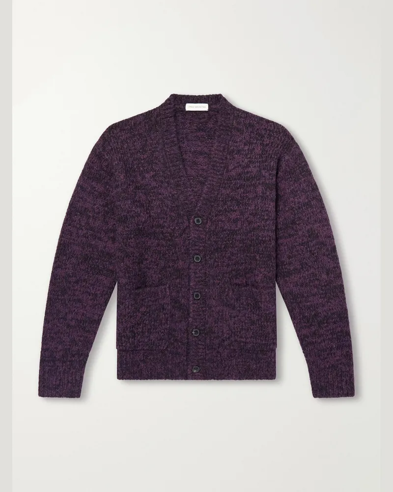 Dries van Noten Mounia Alpaca-Blend Cardigan Purple