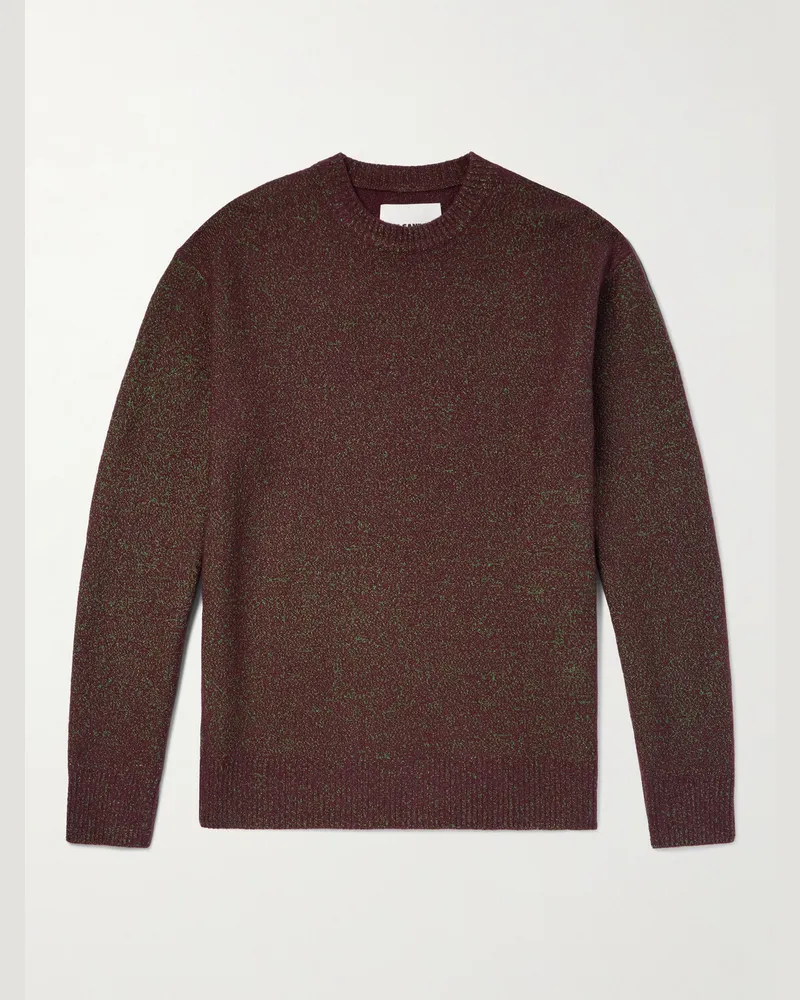Jil Sander Pullover aus Walk aus einer Wollmischung Braun